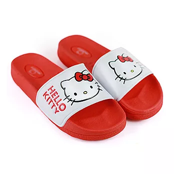 HELLO KITTY 凱蒂大臉休閒拖鞋/三麗鷗授權正版商品37白紅