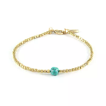 【Ettika】美國品牌~金寶石切面土耳其藍石腳鍊