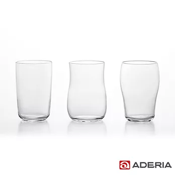 【ADERIA】日本進口強化玻璃啤酒杯3件套組
