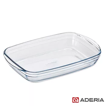 【ADERIA】日本進口長型微波玻璃烤盤(大)