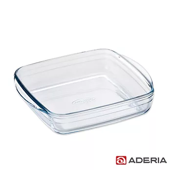 【ADERIA】日本進口方型微波玻璃烤盤(大)