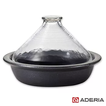 【ADERIA】日本進口大型透明玻璃萬古燒塔吉陶鍋