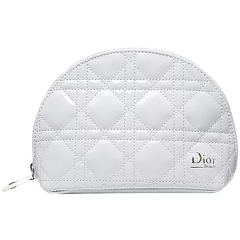 Dior 迪奧 銀河灰漆皮菱格化妝包