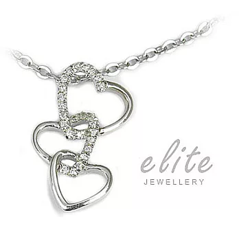 Elite伊麗珠寶 925純銀項鍊 - 甜蜜牽掛