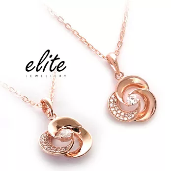 Elite伊麗珠寶 925純銀項鍊 - 圓舞曲【玫瑰金】