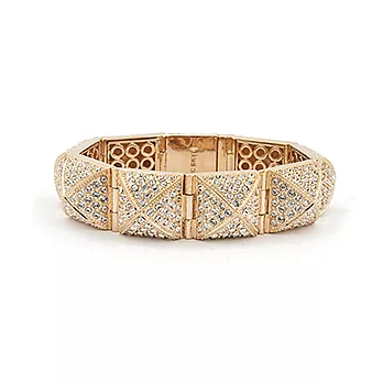CC SKYE Gold Pave Pyramid Stud Bracelet 立體金字塔 鑲白鑽金色手環 附原廠禮物盒