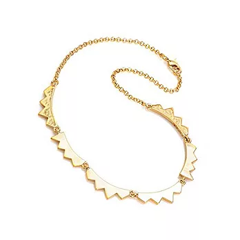 CC SKYE Gold Paparazzi Necklace 立體鋸齒造型 金色造型項鍊 附原廠禮物盒