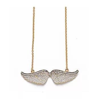 CC SKYE Pave Angel Wing Necklace 白鑽天使翅膀 細緻金色項鍊 附原廠禮物盒