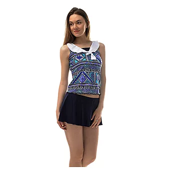 【Bich Loan】迷塵三件式泳裝附泳帽加贈白人旅遊組13006502M印花