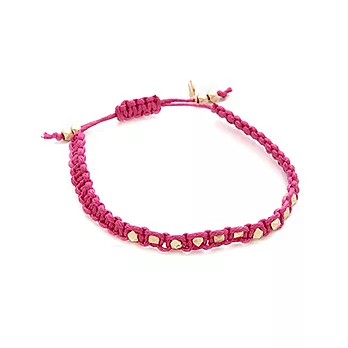 SHASHI美國品牌~Sarah Nugget 金塊單圈幸運手鍊~桃紅色