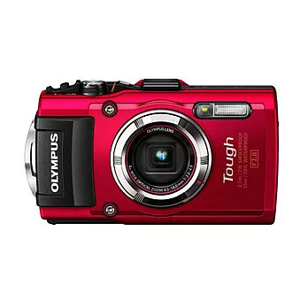 Olympus Stylus TG-3 Tough (公司貨)+SD32GC10+專用電池+專用座充+清潔組+保護貼+小腳架+飄浮手腕帶-紅色