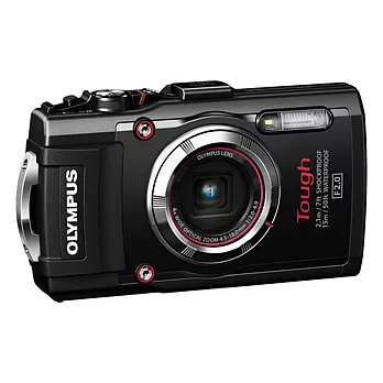 Olympus Stylus TG-3 Tough (公司貨)+SD32GC10+專用電池+專用座充+清潔組+保護貼+小腳架+飄浮手腕帶-黑色