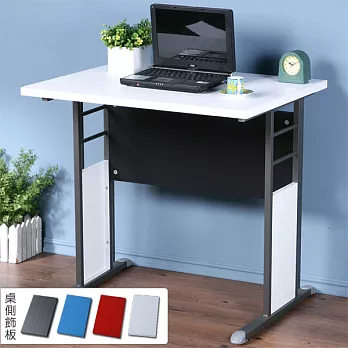 《Homelike》巧思辦公桌 炫灰系列-白色加厚桌面80cm (四色可選)-純白色