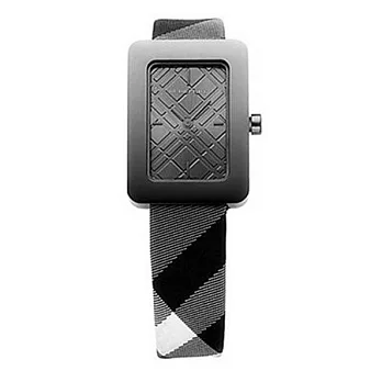 【BURBERRY】英國倫敦精品 -黑色長方形經典女錶 BU1159