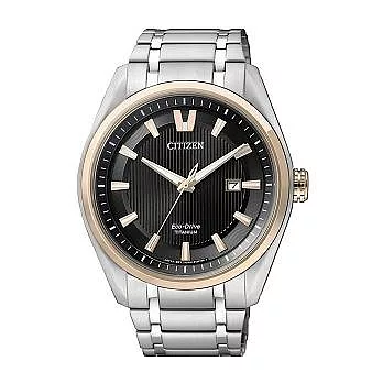 CITIZEN 嘉年華時尚聚會鈦金屬造型風格腕錶-黑面-AW1245-53E