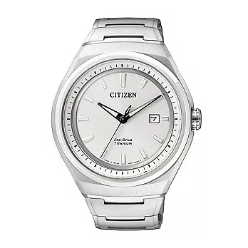 CITIZEN 勢力萬鈞型男時尚個性光動能腕錶-銀-AW1251-51A