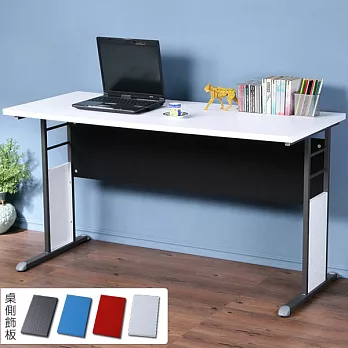 《Homelike》巧思辦公桌 炫灰系列-白色加厚桌面140cm (四色可選)-純白色