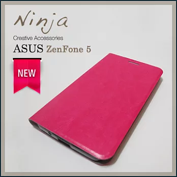 【東京御用Ninja】新款ASUS ZenFone 5經典瘋馬紋保護皮套（桃紅色）