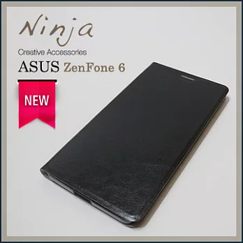 【東京御用Ninja】新款ASUS ZenFone 6經典瘋馬紋保護皮套（黑色）