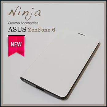 【東京御用Ninja】新款ASUS ZenFone 6經典瘋馬紋保護皮套（白色）