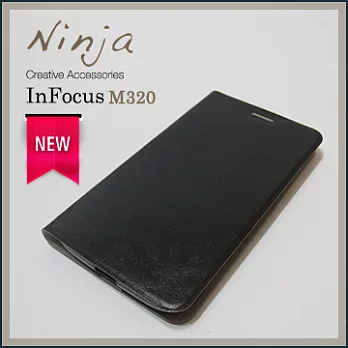 【東京御用Ninja】新款InFocus M320經典瘋馬紋保護皮套（黑色）
