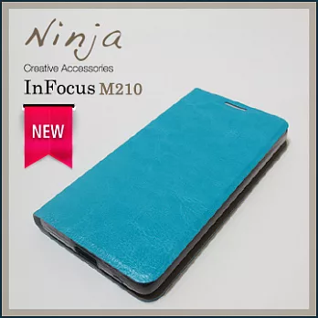 【東京御用Ninja】新款InFocus M210經典瘋馬紋保護皮套（藍色）