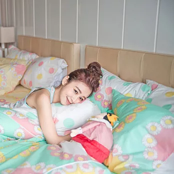 cheri【日晴物語】單人二件組床包/枕套-綠