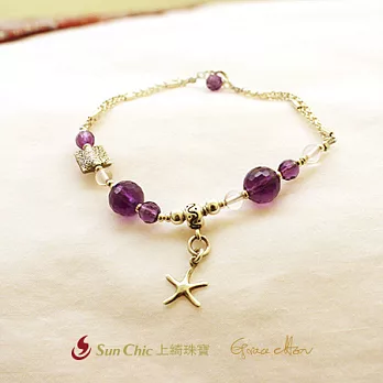 《上綺珠寶》Grace Chen-生命靈數深紫7號-紫水晶銀手鍊
