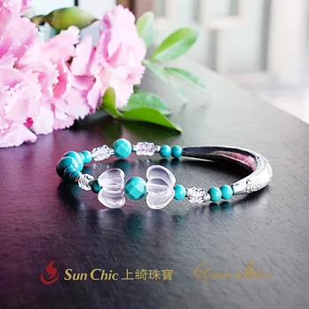 《上綺珠寶》Grace Chen-生命靈數深綠5號-綠松銀手鍊