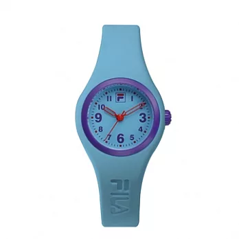 【FILA】甜彩糖球多彩跳色休閒腕錶(藍紫 FL38017102)
