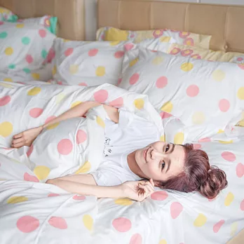 cheri【棉花糖色】單人二件組床包/枕套-粉