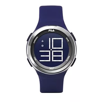 【FILA】多功能運動電子液晶顯示手錶 (藍 FL38038005)