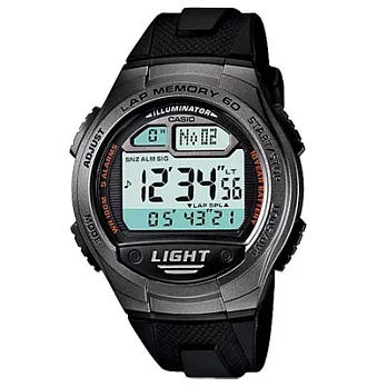 CASIO 動感之星休閒運動腕錶(黑框銀)