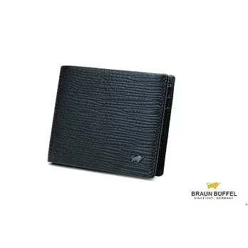 【BRAUN BUFFEL．德國小金牛】Spyder史拜德先生系列六卡透明窗短夾-經典黑