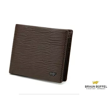 【BRAUN BUFFEL．德國小金牛】Spyder史拜德先生系列六卡透明窗短夾-皮革棕