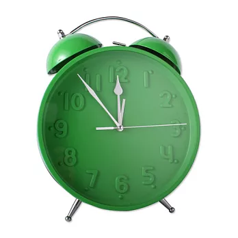 金屬粉彩雙鈴鬧鐘-(草地綠)草地綠