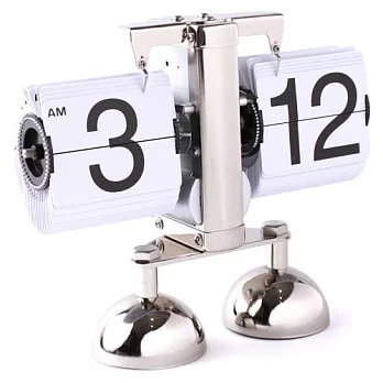 經典時尚電子式天秤翻頁立鐘—雙腳座(白頁)