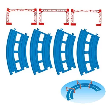 【PLARAIL鐵道王國】火車配件 R-05 複線曲軌