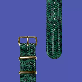 HYPERGRAND - JADE LEOPARD NATO STRAP翡翠綠豹紋軍用錶帶 (金/銀)金釦