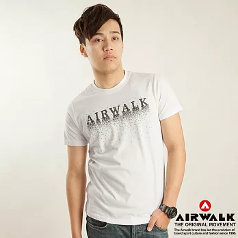 【美國 AIRWALK】點點字母圓領上衣-男L個性白