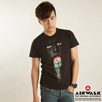 【美國 AIRWALK】我就是我塗鴉圓領上衣-男M潮流黑
