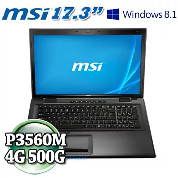 微星MSI CR70 Pentium 3560M雙核 W8.1大螢幕筆電 (CR70 2M-BB356M4G50S81M)