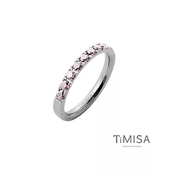 TiMISA《蜜糖彩鑽》-五色 純鈦戒指粉鑽