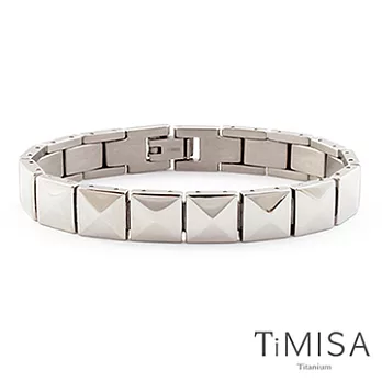 TiMISA 《菱格鉚釘》-全亮版 純鈦手鍊