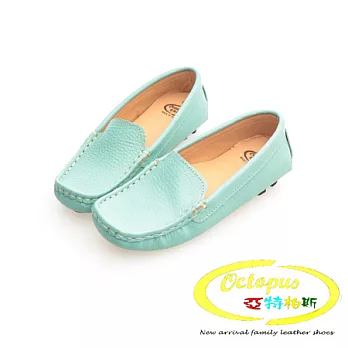 Octapus彩虹假期牛皮豆豆鞋-湖水藍大人款5湖水藍