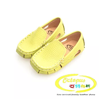 Octapus彩虹假期牛皮豆豆鞋-蘋果綠小童款15蘋果綠