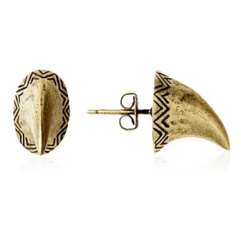 House of Harlow 1960 古董馬刺金色造型耳環 Engraved Thorn Stud Earrings