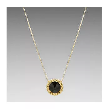 House of Harlow 1960 黑水晶金字塔金色項鍊 Olbers Paradox Necklace