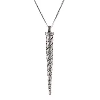 House of Harlow 1960 螺旋紋幸運獨角銀色項鍊 Alicorn Pendant Necklace