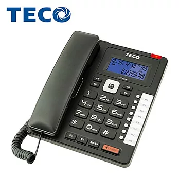 TECO 東元 商務型 來電顯示 有線電話XYFXC106(黑/白)黑